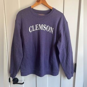 CLEMSON College Women’s Sweatshirt Crewneck Shirt Soft Long Sleeved Top Large L